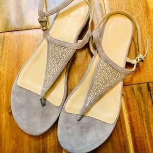 Taryn Rose Swarovski Crystal Thong Sandals 10M